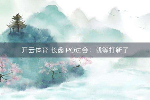开云体育 长鑫IPO过会：就等打新了