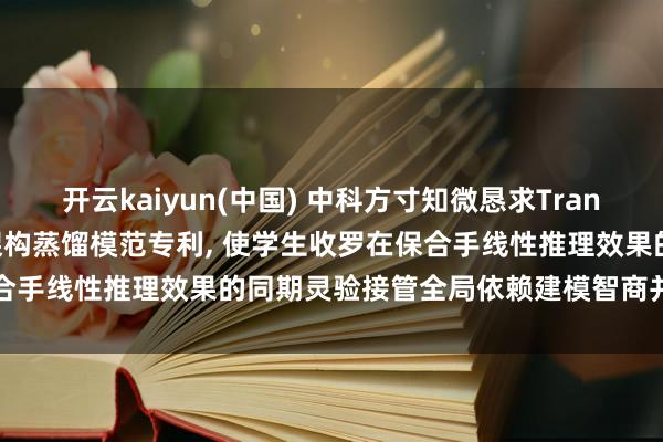 开云kaiyun(中国) 中科方寸知微恳求Transformer到Mamba跨架构蒸馏模范专利， 使学生收罗在保合手线性推理效果的同期灵验接管全局依赖建模智商并升迁识别精度